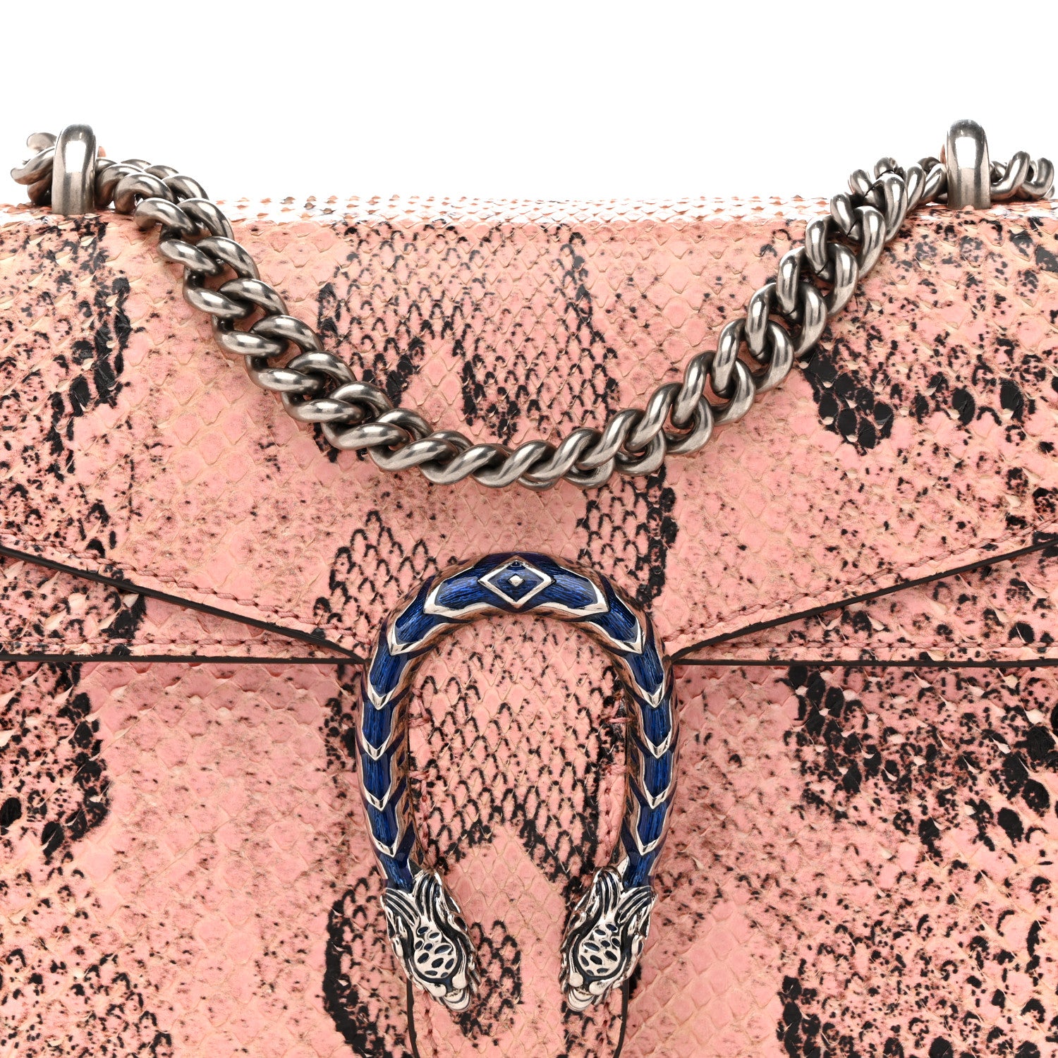 Gucci Snakeskin Enamel Mini Dionysus Shoulder Bag Pastel Pink 8 of 17