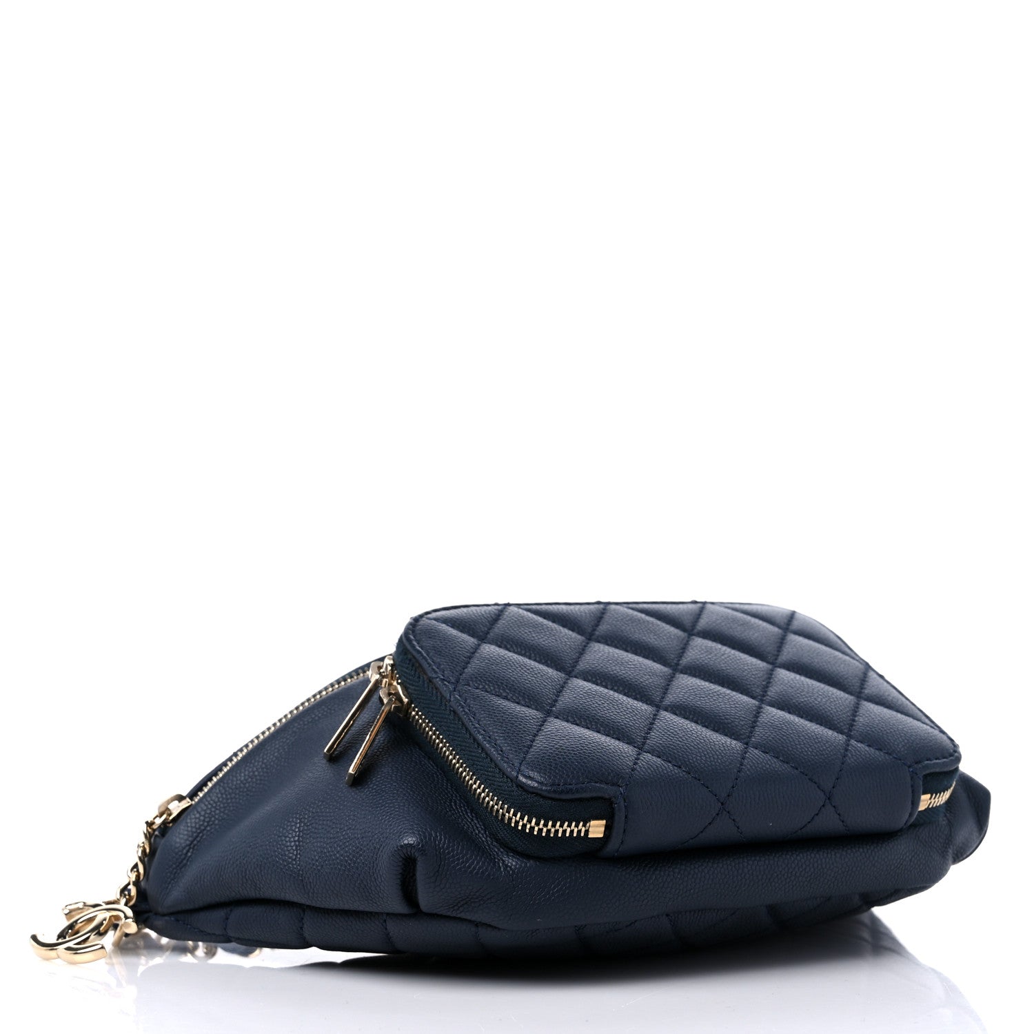 Chanel Caviar Quilted Business Affinity Waist Belt Bag Navy 4 of 10