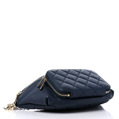 Chanel Caviar Quilted Business Affinity Waist Belt Bag Navy 4 of 10