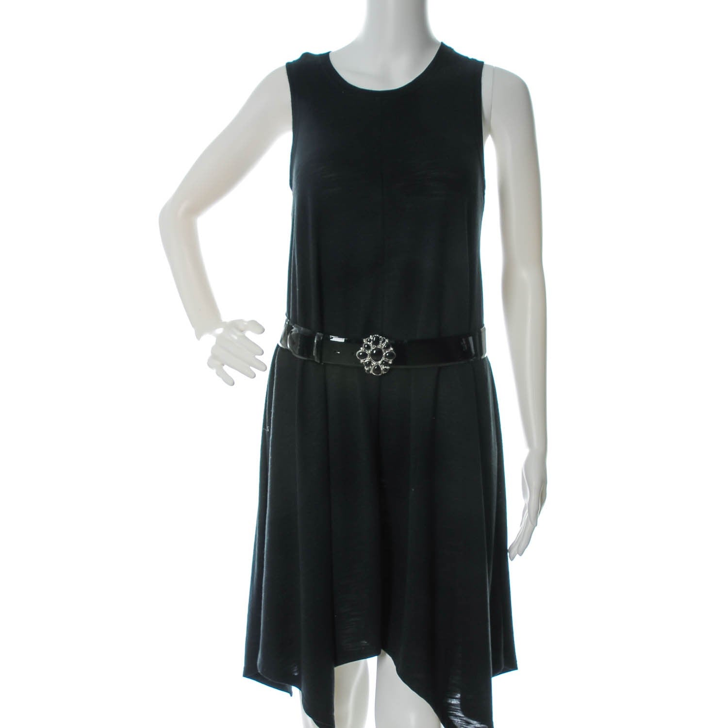 Chanel Patent Gripoix Poured Glass Buckle Belt 85 34 Black 2 of 9