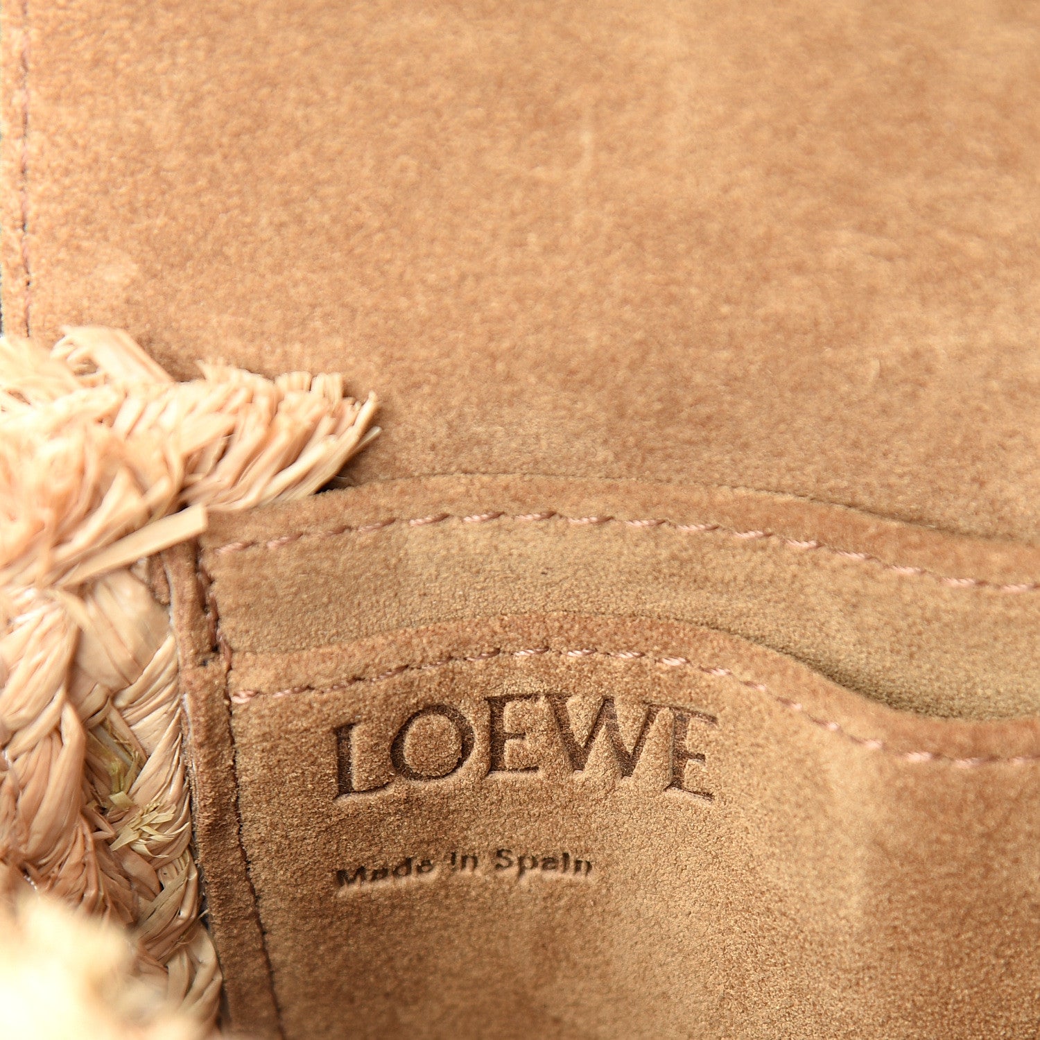 Loewe Calfskin Raffia Mini Gate Crossbody Bag Natural Black 5 of 8
