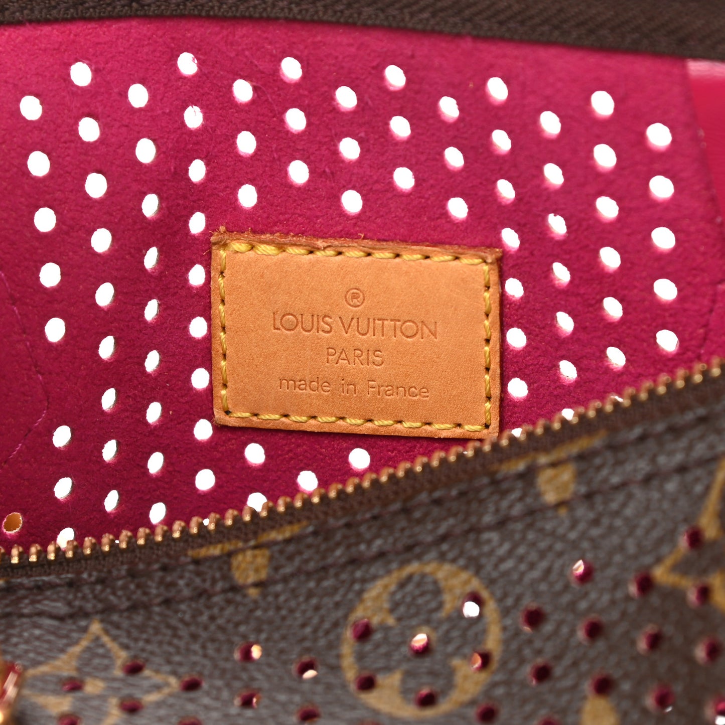 Monogram Perforated Speedy 30 Fuchsia
