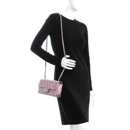 Chanel Metallic Calfskin Quilted Mini Rectangular Flap Pink 2 of 7