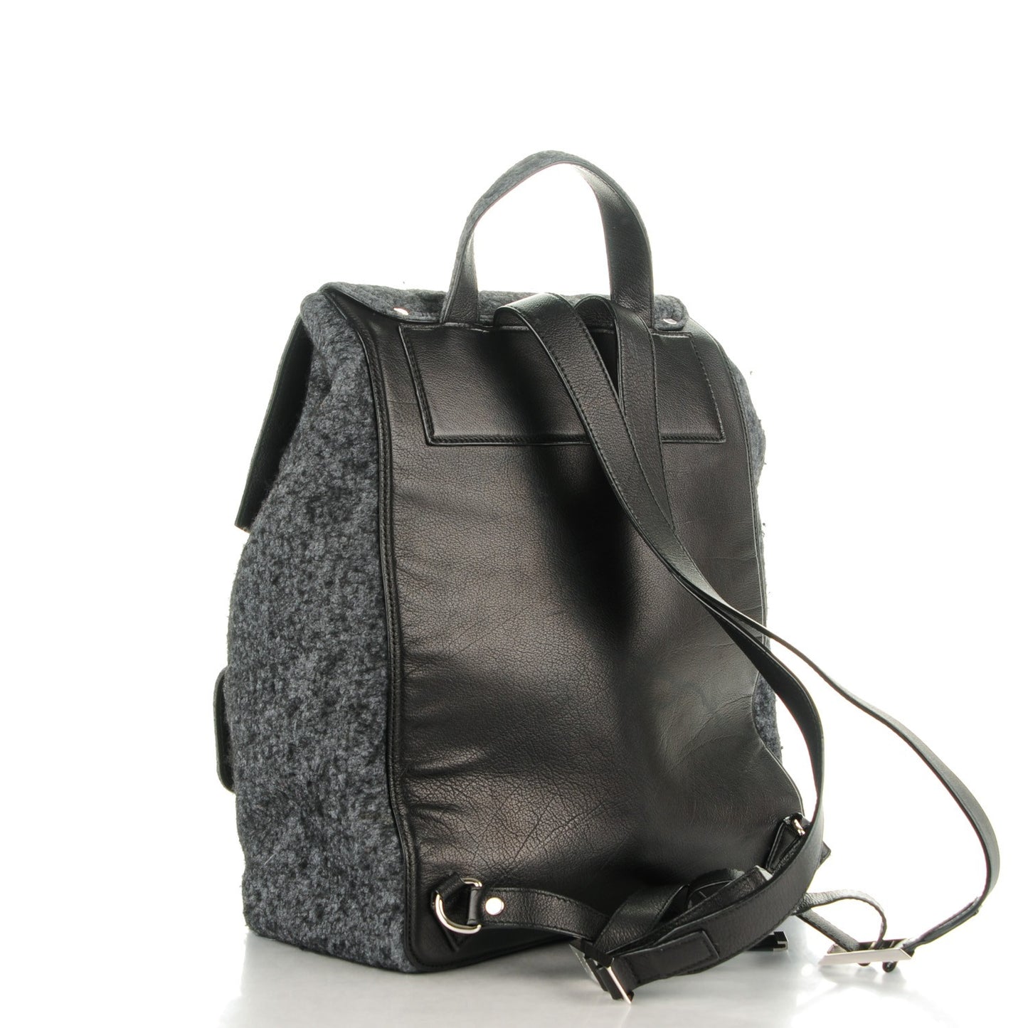 Melange Felted Wool PS1 Backpack Charcoal Black