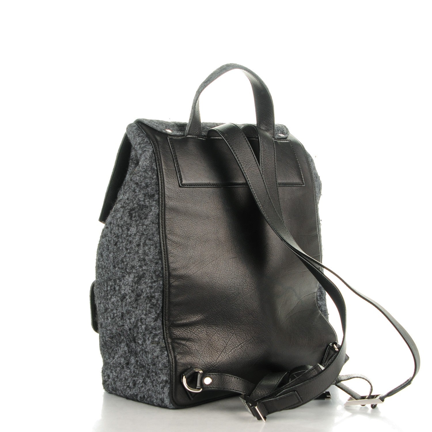 Proenza Schouler Melange Felted Wool PS1 Backpack Charcoal Black 3 of 7