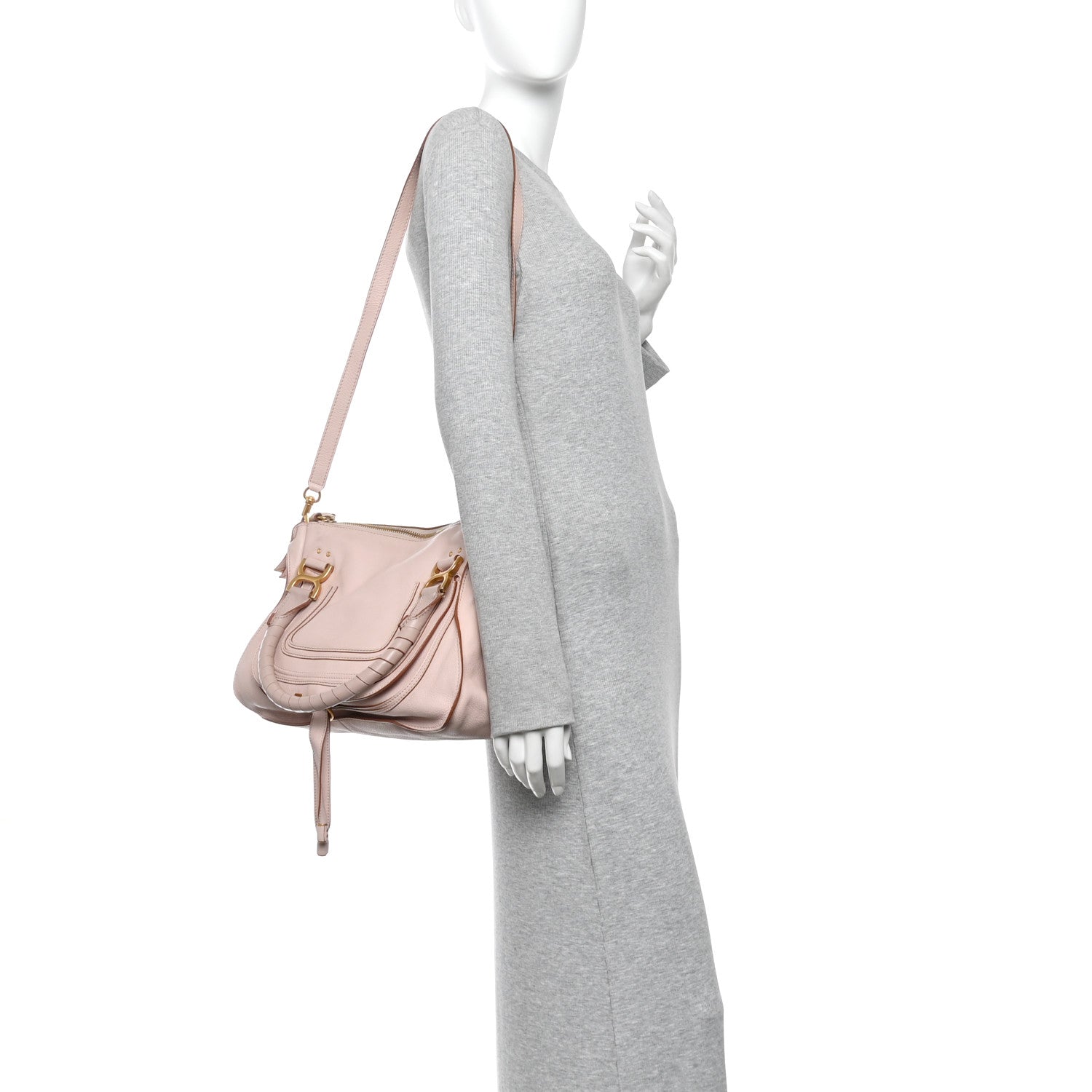 Chloe Calfskin Medium Marcie Satchel Blush Nude 2 of 10