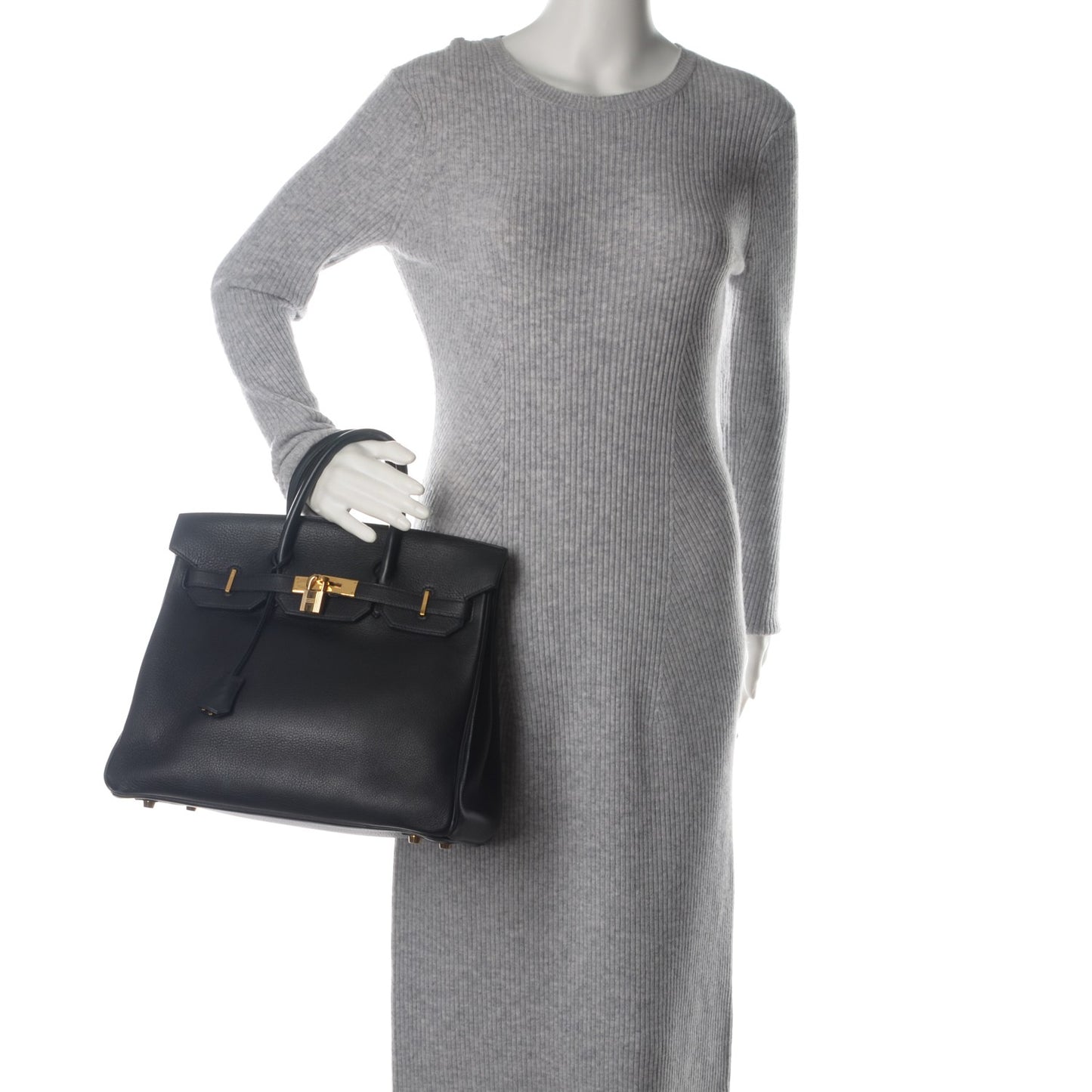 Taurillon Clemence HAC Birkin 32 Black