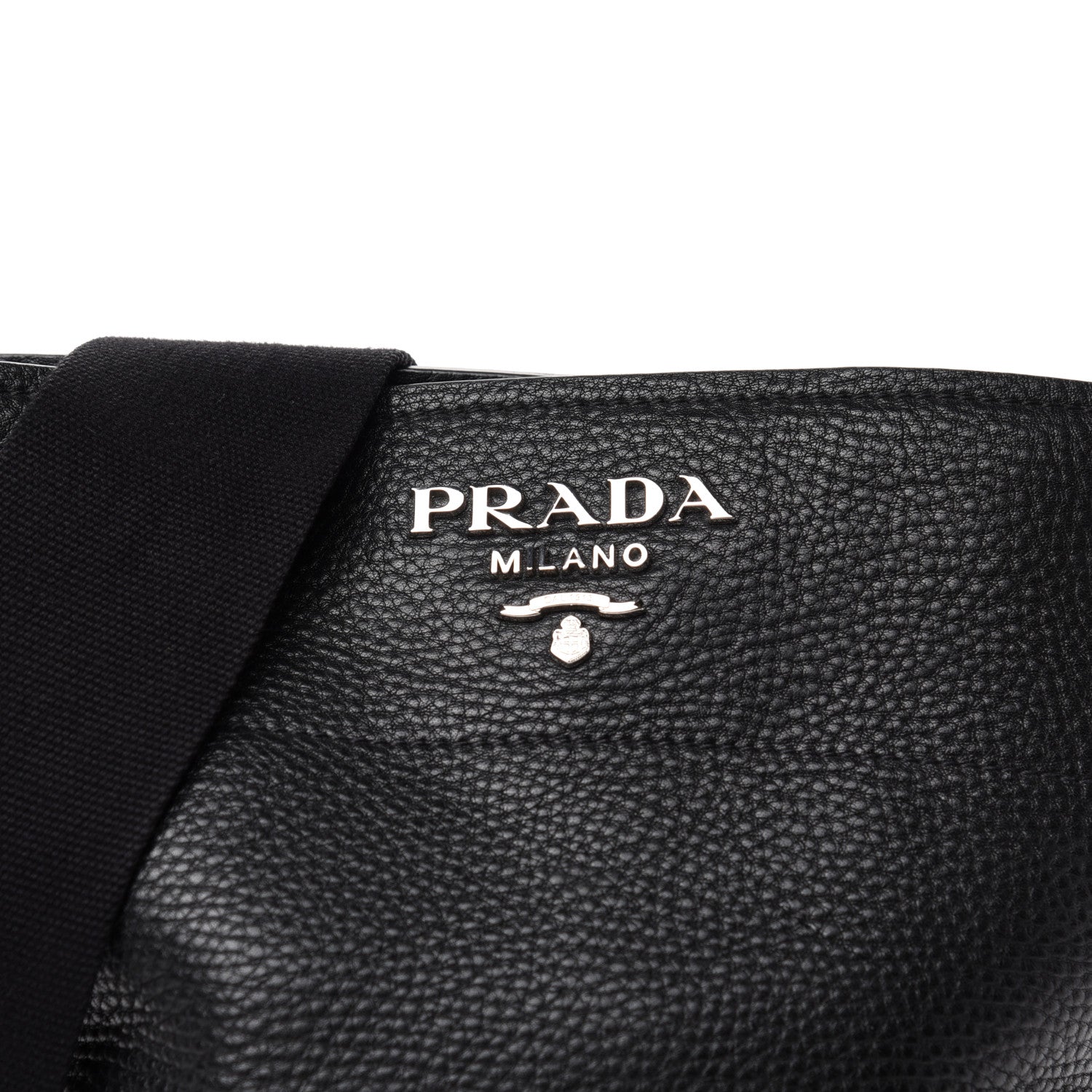 Prada Vitello Daino Bucket Bag Black 9 of 9