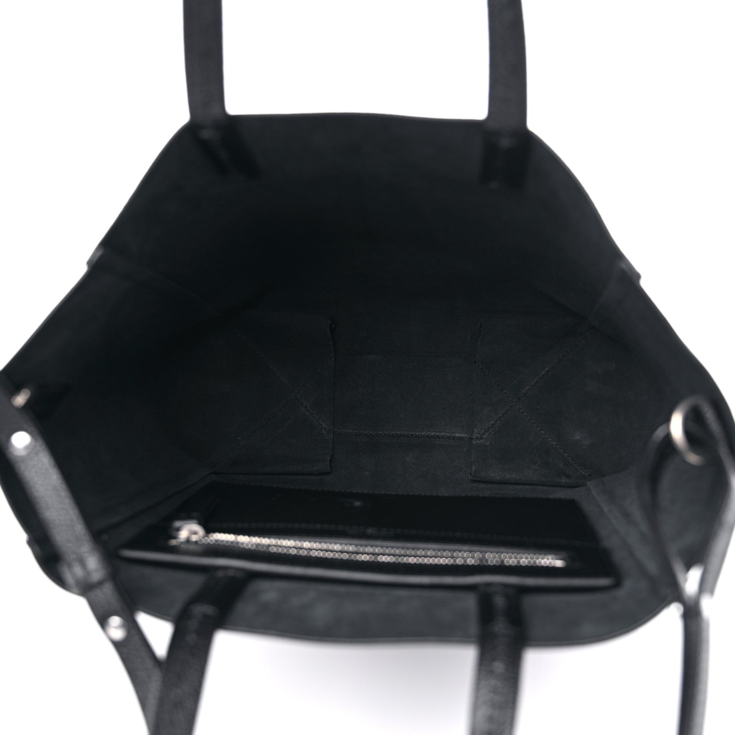 Celine Grained Calfskin Small Vertical Cabas Black 5 of 11