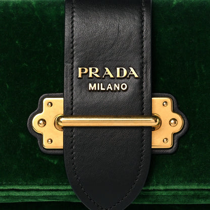 Prada Velvet City Calfskin Cahier Belt Bag Alloro Black 7 of 9