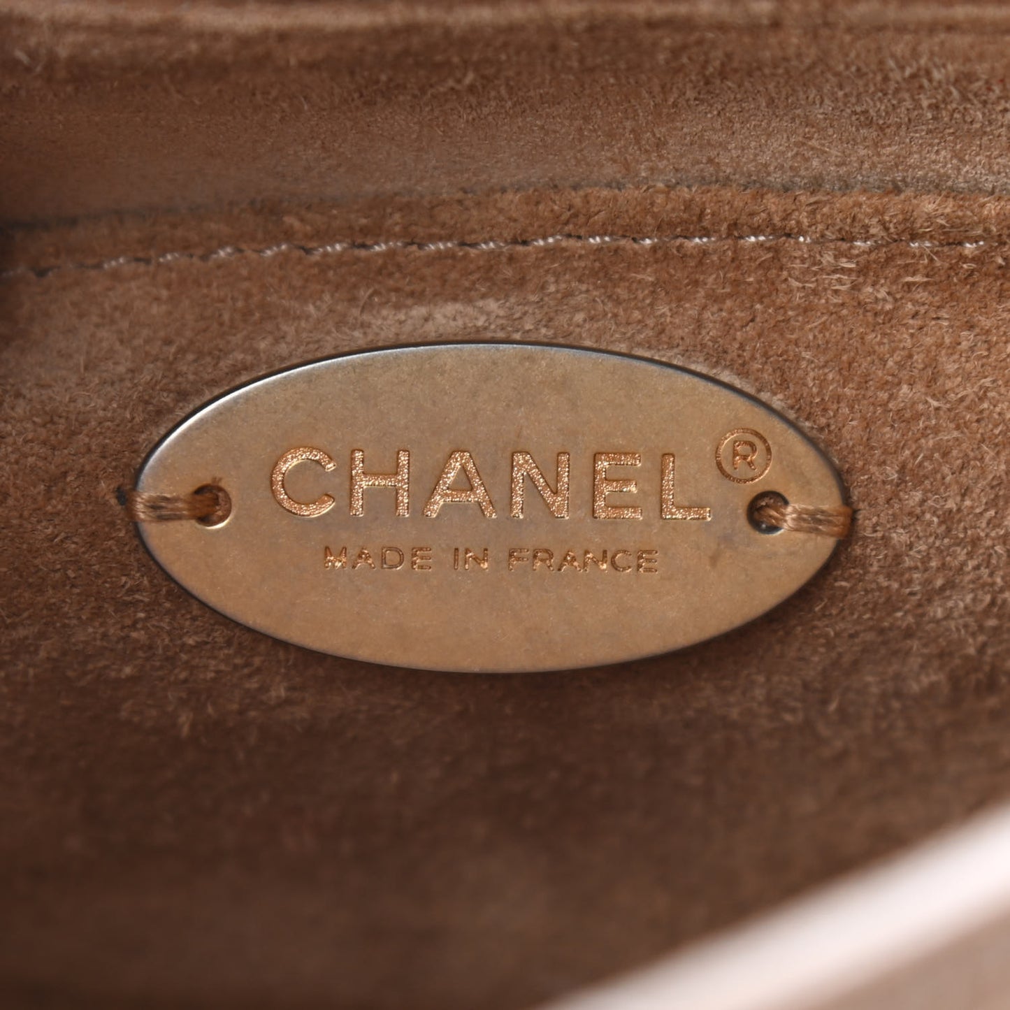 Grained Calfskin Mini Square Classic Pure Flap Brown