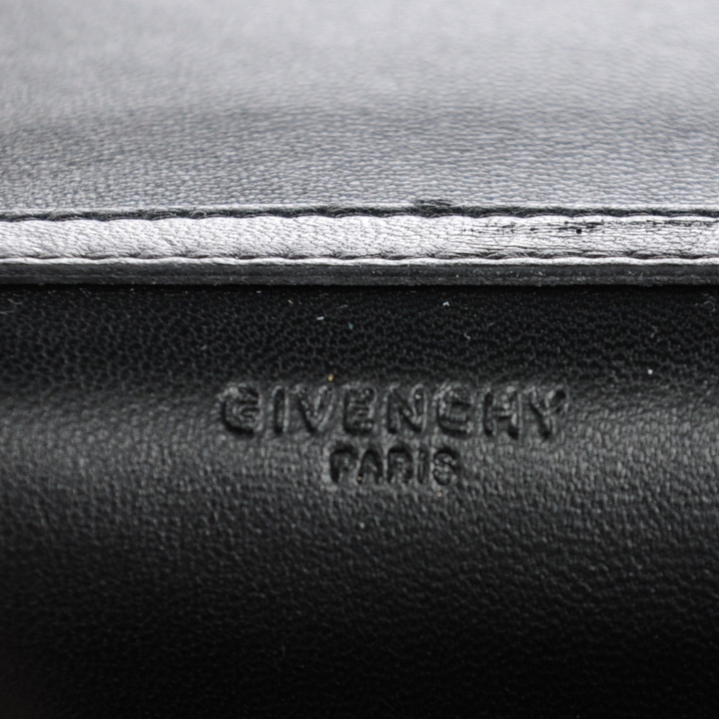 Calfskin Studded Pandora Chain Wallet Black