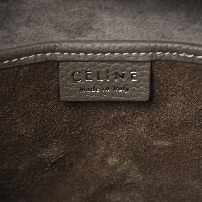 Celine Drummed Calfskin Nano Luggage Souris 7 of 19