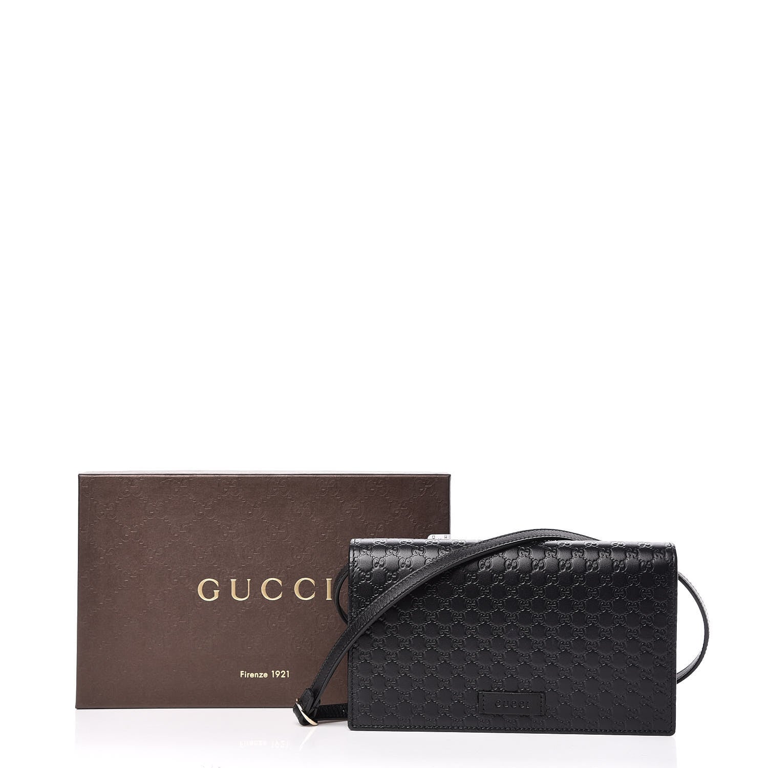 Gucci Microguccissima Crossbody Wallet Black 10 of 10
