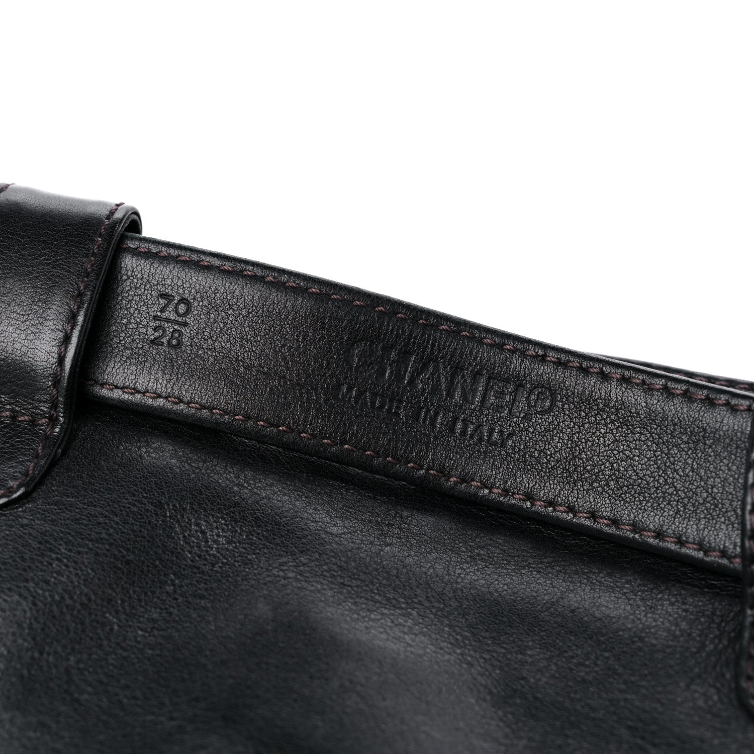 Chanel Lambskin Flap Waist Belt Bag 70 28 Black 10 of 11