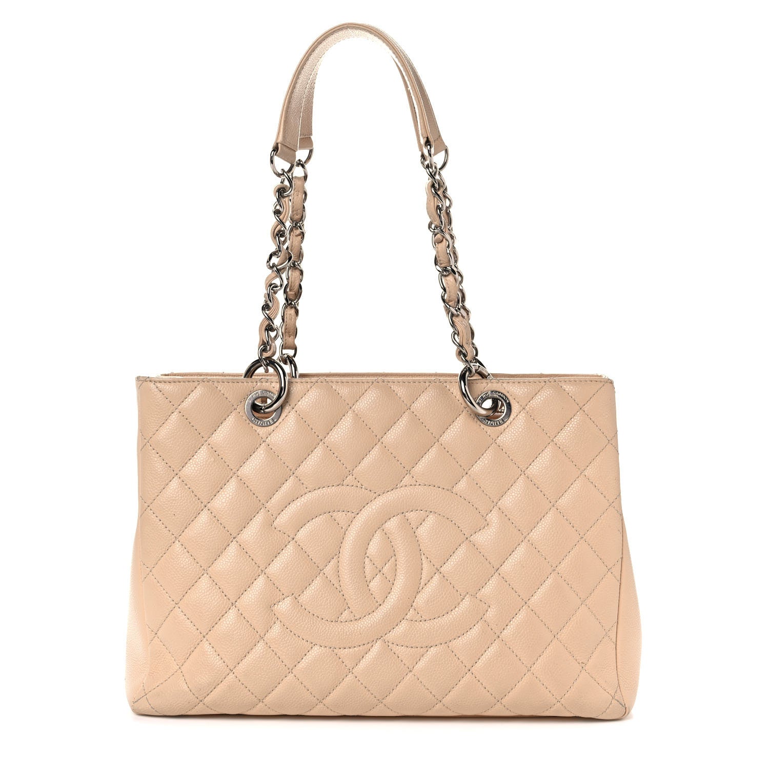 Chanel Caviar Quilted Grand Shopping Tote GST Beige Clair 1 of 32