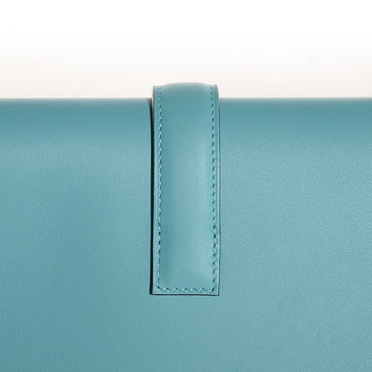 Hermes Tadelakt Jige Elan 29 Clutch Bleu Saint Cyr 6 of 10