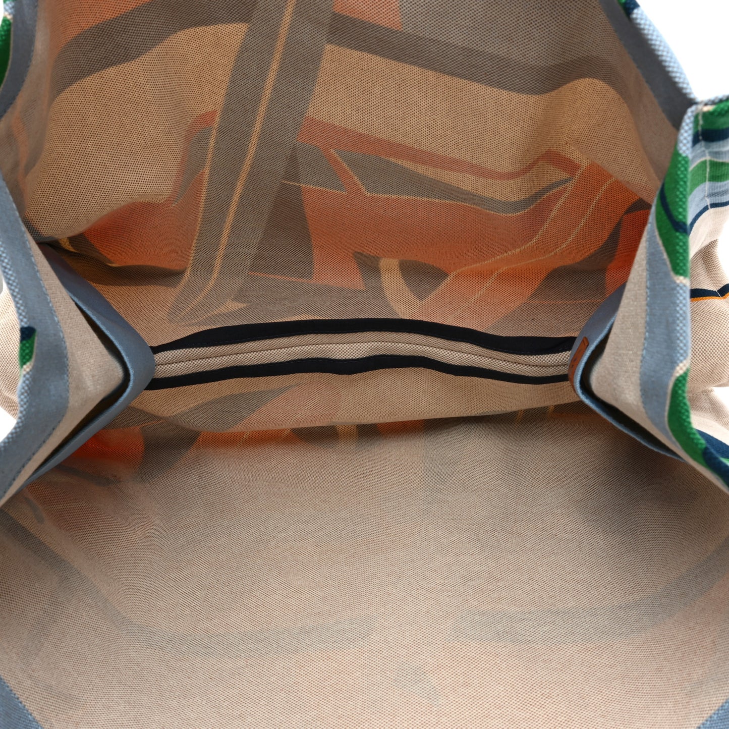 Canvas Apres la Vague Beach Bag Orange Bleu