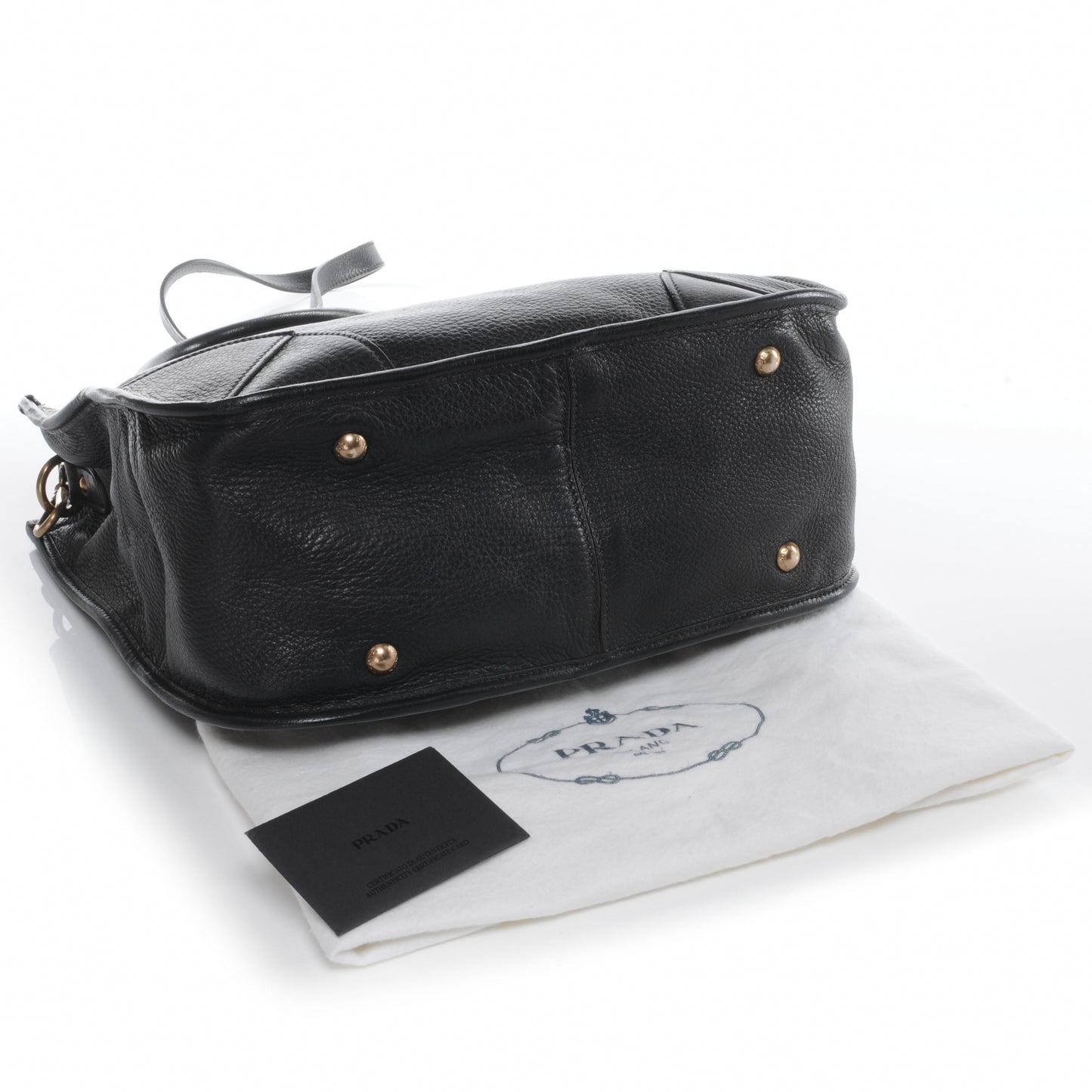 Deerskin Zipper Detail Tote Black