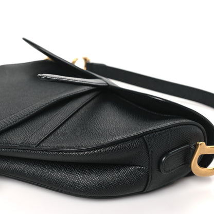Christian Dior Grained Calfskin Saddle Bag Black 10 of 10