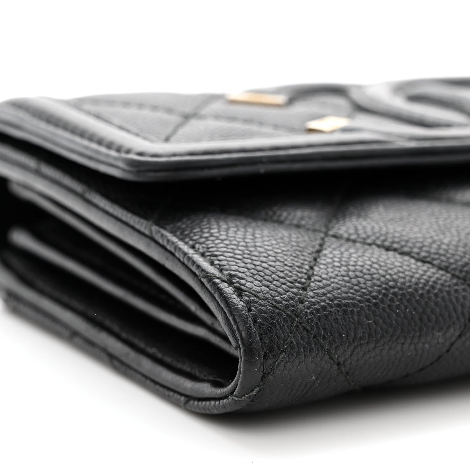 Chanel Caviar Quilted Medium Filigree Flap Wallet Black 9 of 12