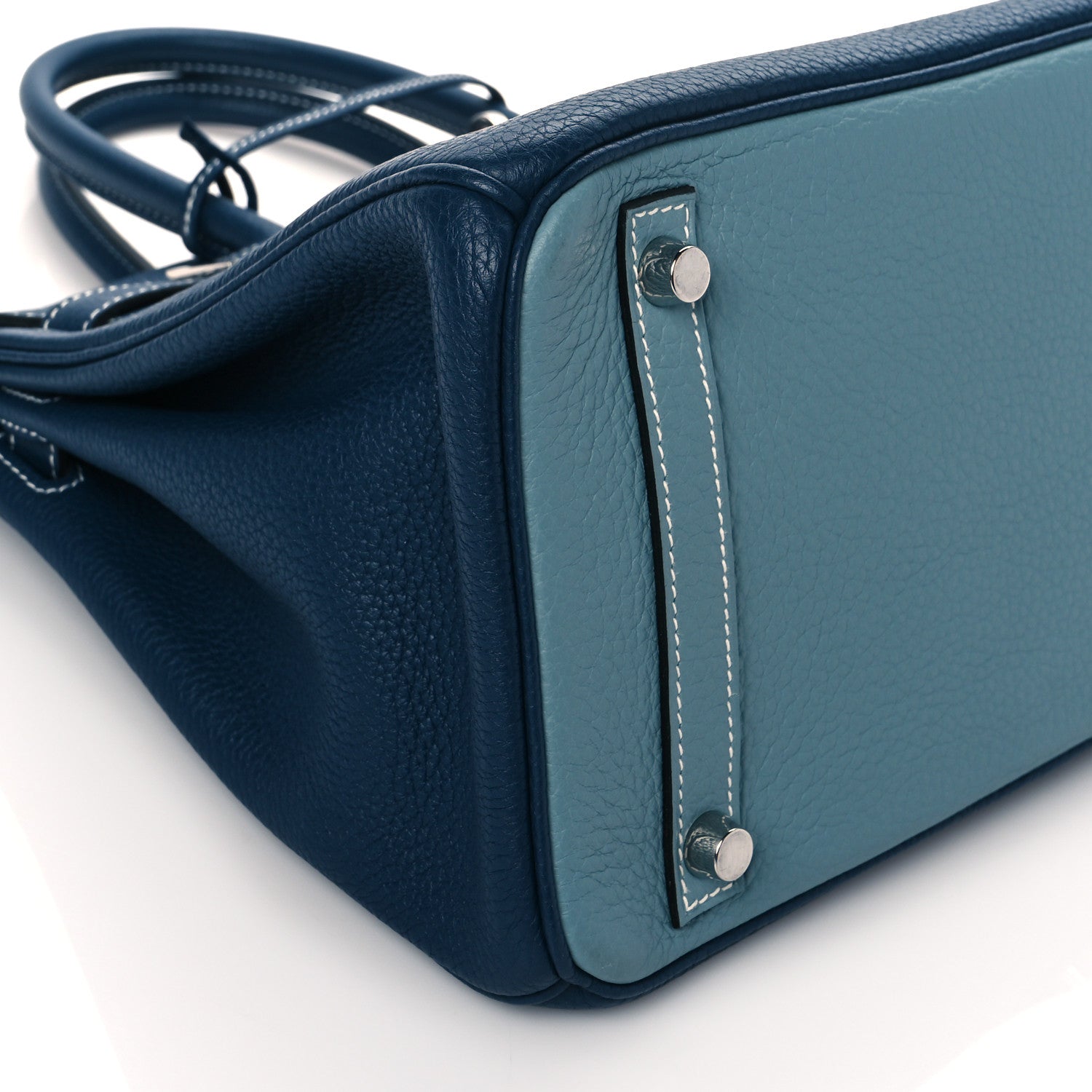 Hermes Togo Bi-Color Birkin 30 Bleu de Malte Ciel 9 of 12