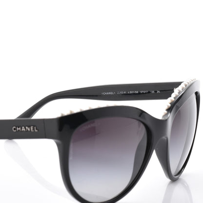 Chanel Freshwater Cultured Pearl Butterfly Sunglasses 6040-H Black 8 of 10