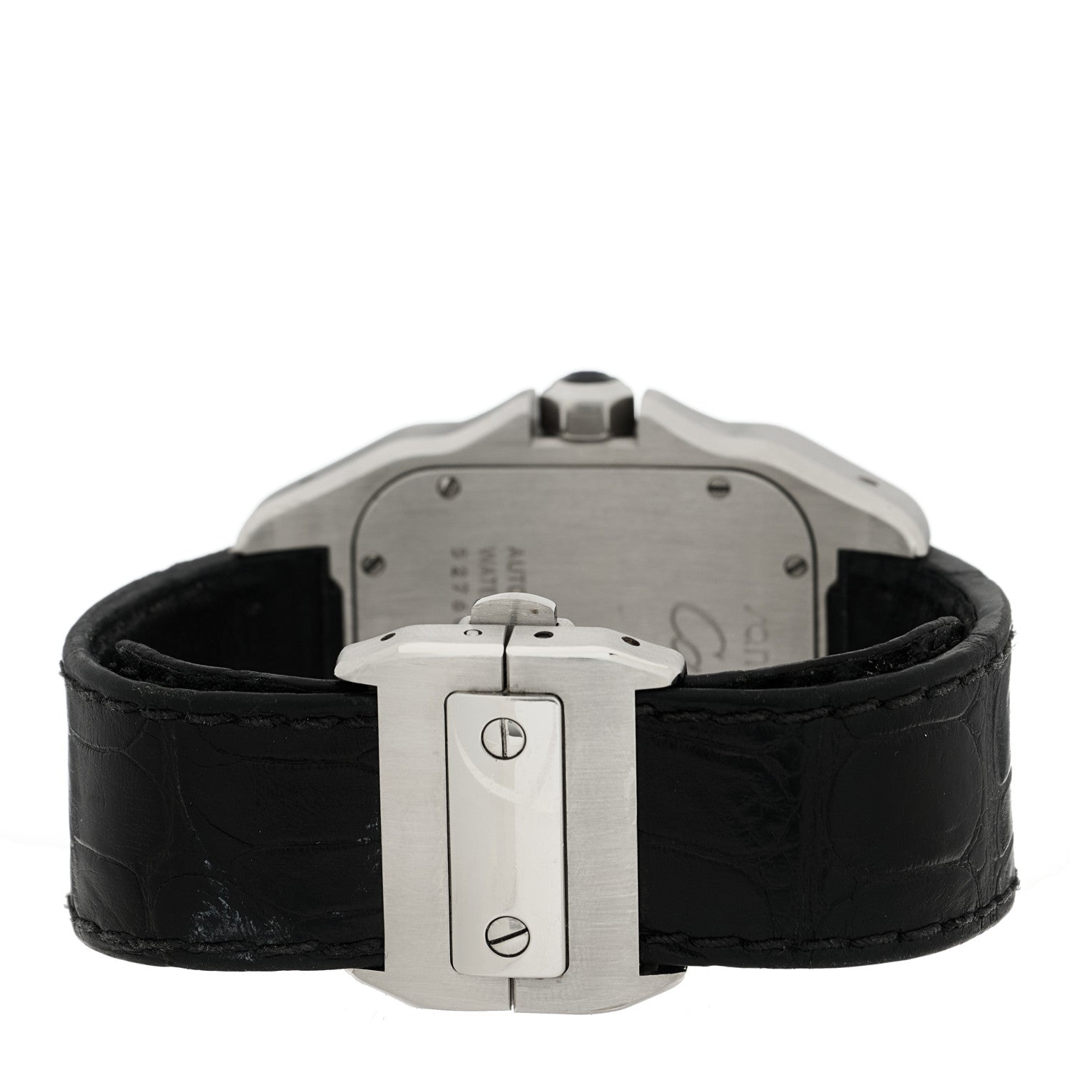 Cartier Stainless Steel Alligator 38mm Santos 100 Automatic Watch 3 of 4