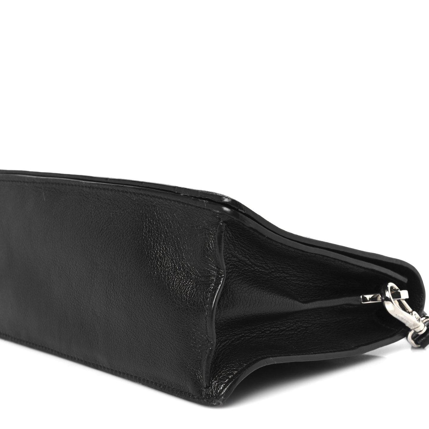 Glace Calf Shoulder Bag Black
