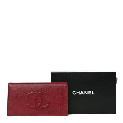 Chanel Caviar Timeless CC Yen Wallet Bordeaux 22 of 22