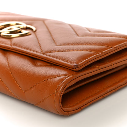 Gucci Calfskin Matelasse GG Marmont Continental Wallet Cognac 9 of 11