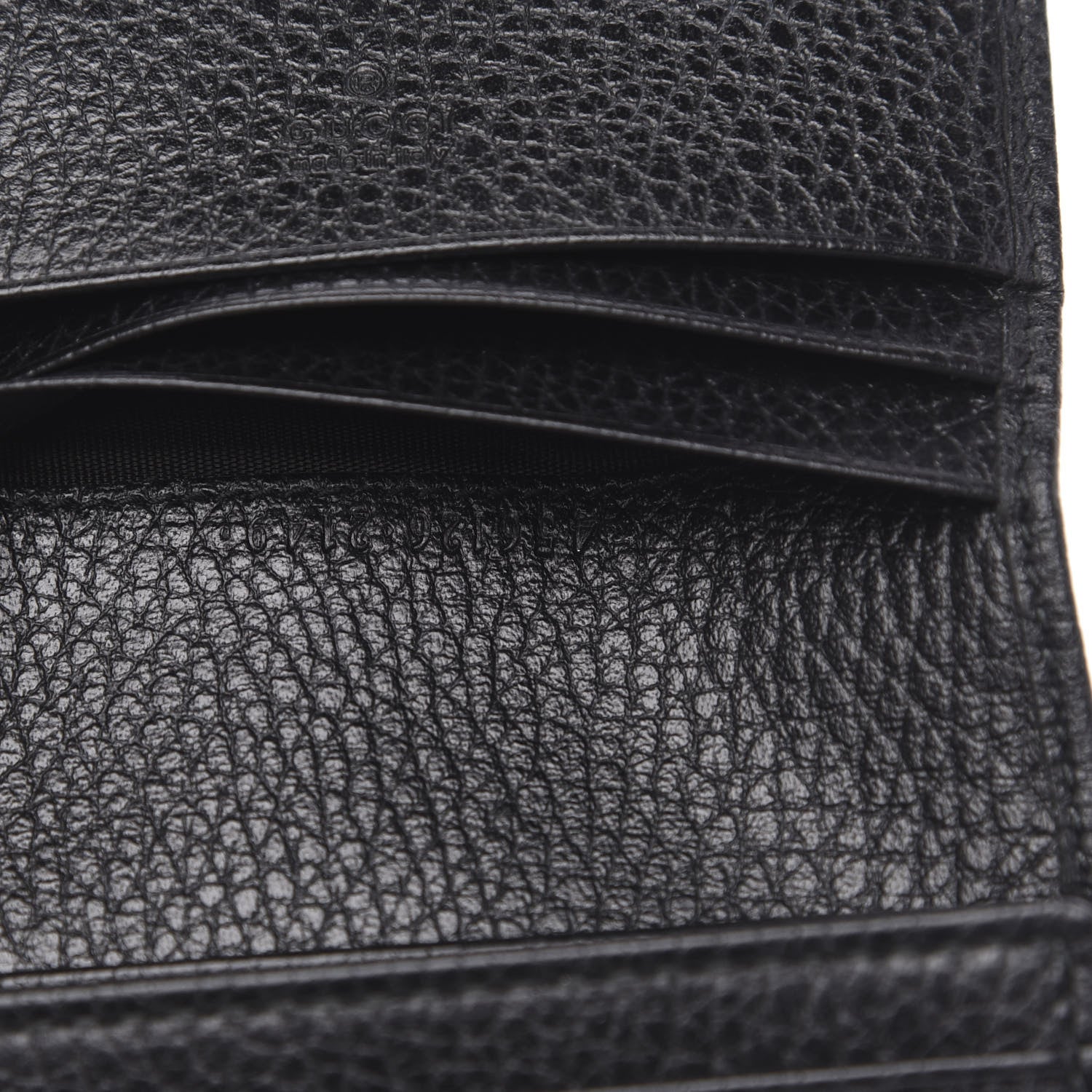 Gucci Pebbled Calfskin GG Marmont Card Case Black 7 of 7