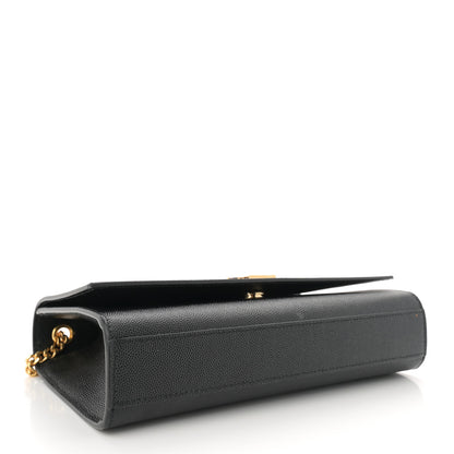 Saint Laurent Grain De Poudre Medium Classic Monogram Kate Satchel Black 4 of 12