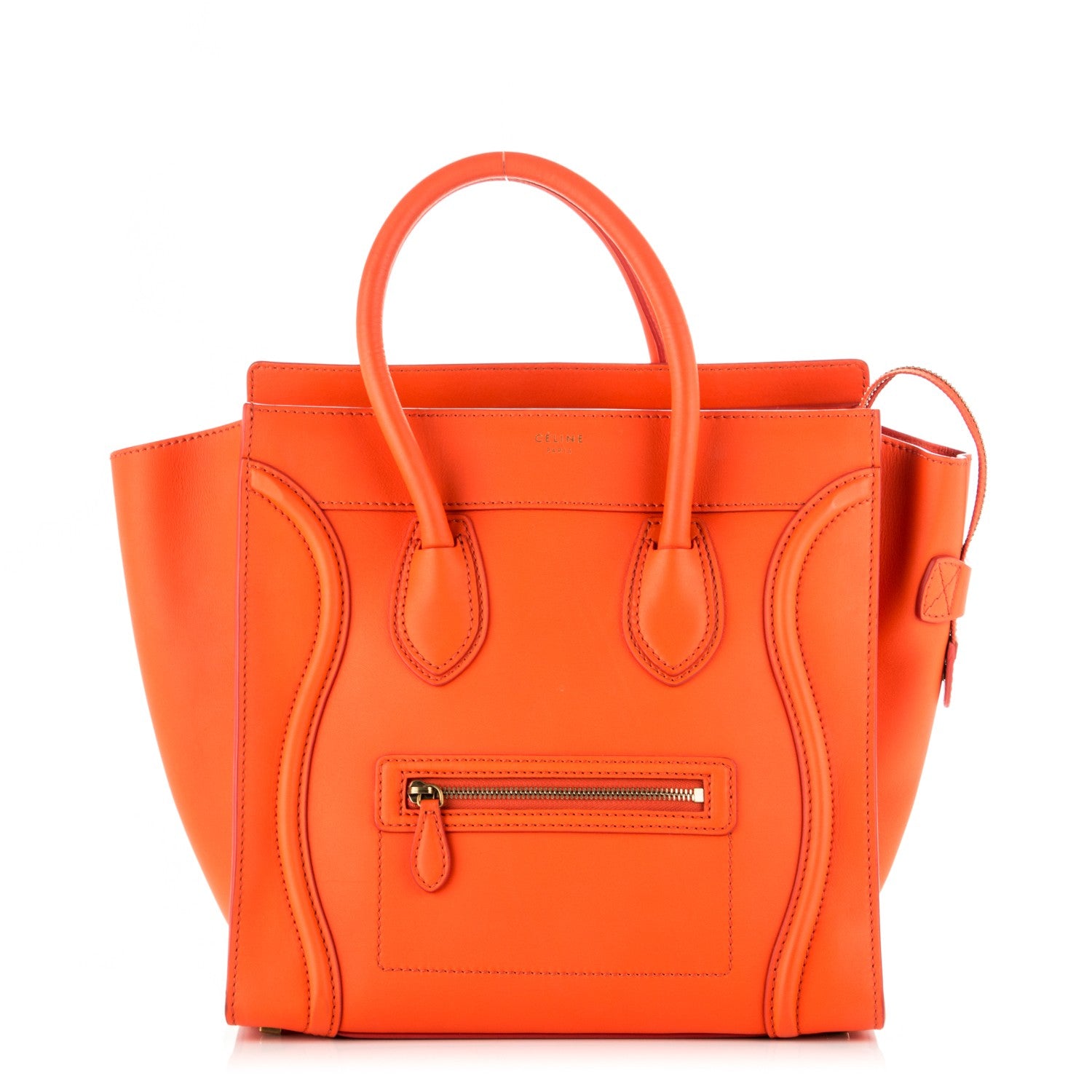 Celine Smooth Calfskin Mini Luggage Bright Orange 1 of 7