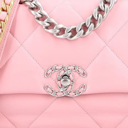 Chanel Lambskin Quilted Medium Chanel 19 Flap Light Pink 9 of 10