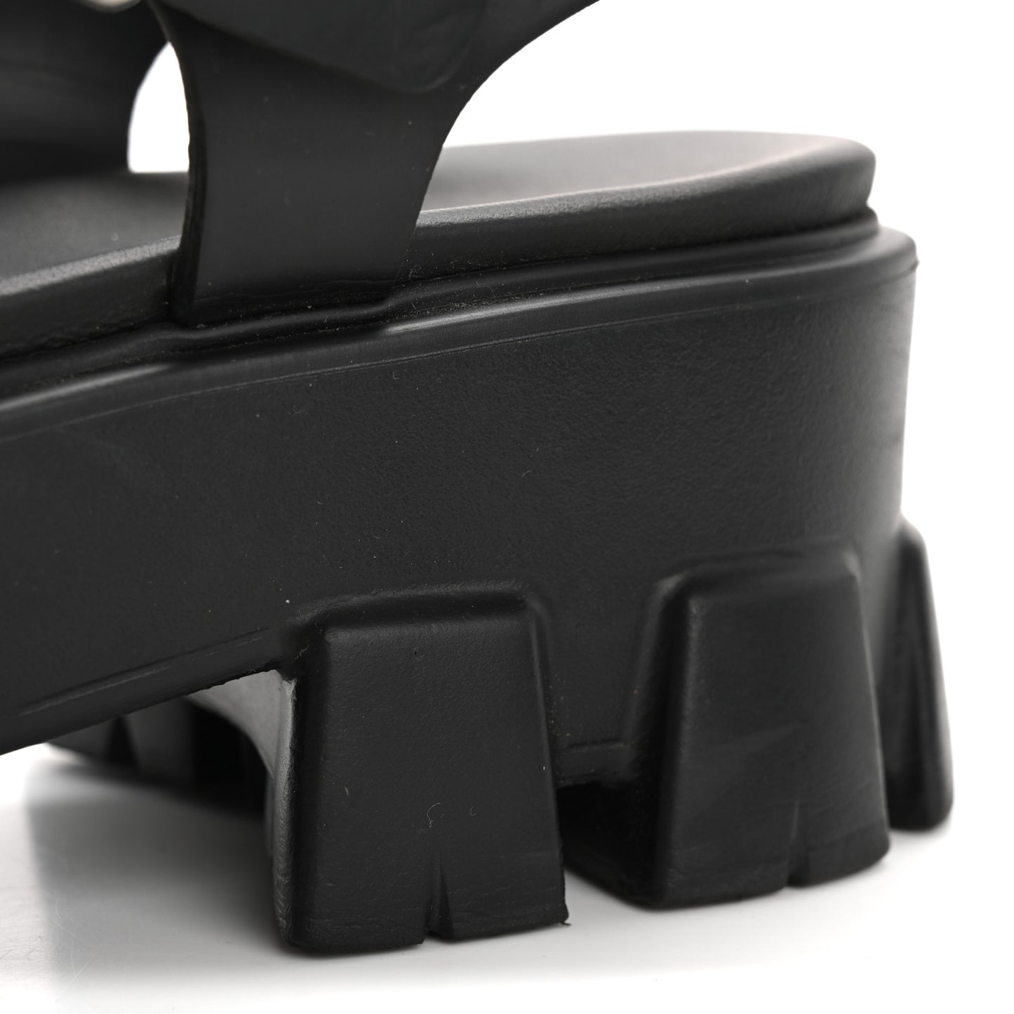 Foam Rubber Triangle Logo Monolith 55mm Cage Sandals 38 Black