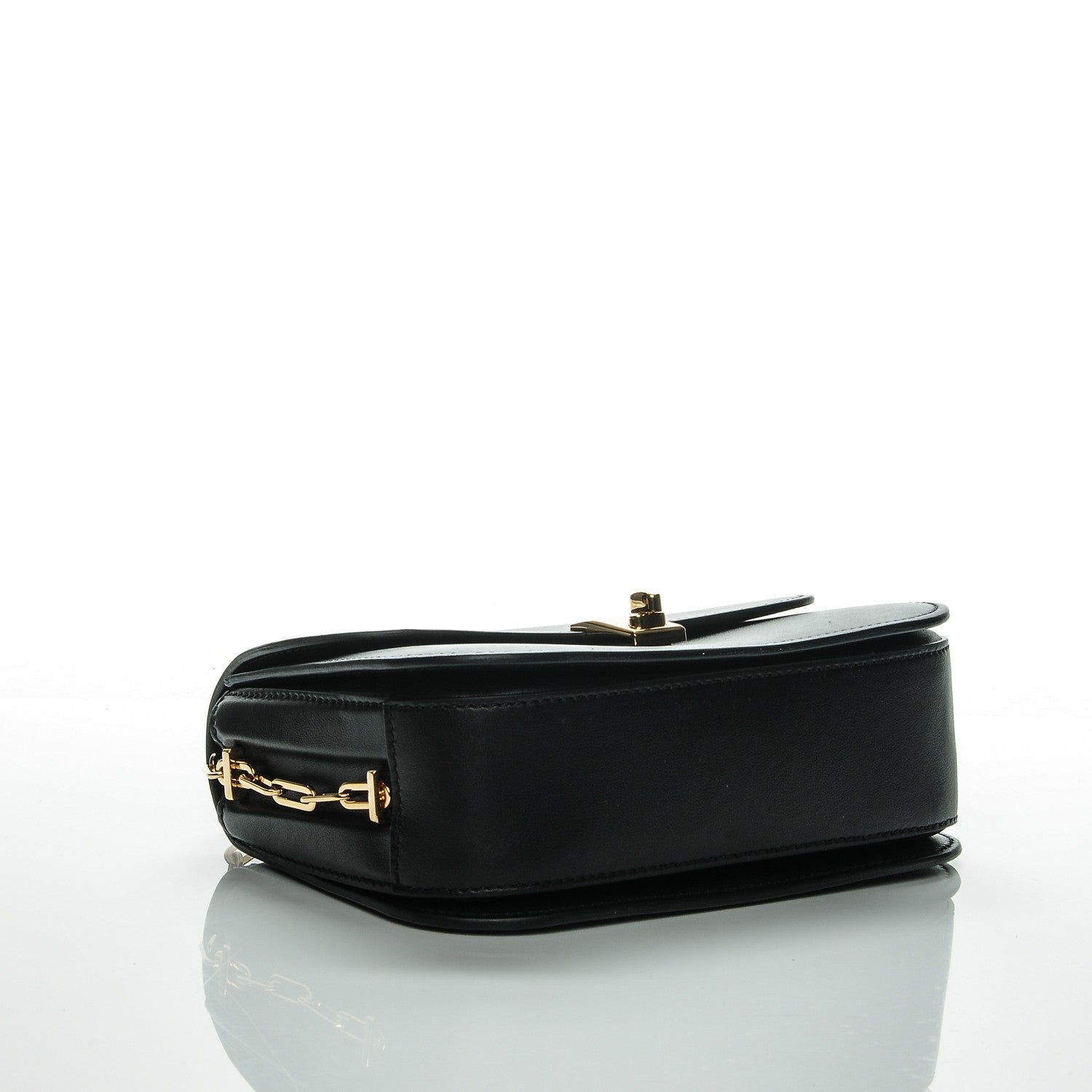 Valentino Garavani Vitello Chain Flap Bag Black 4 of 6