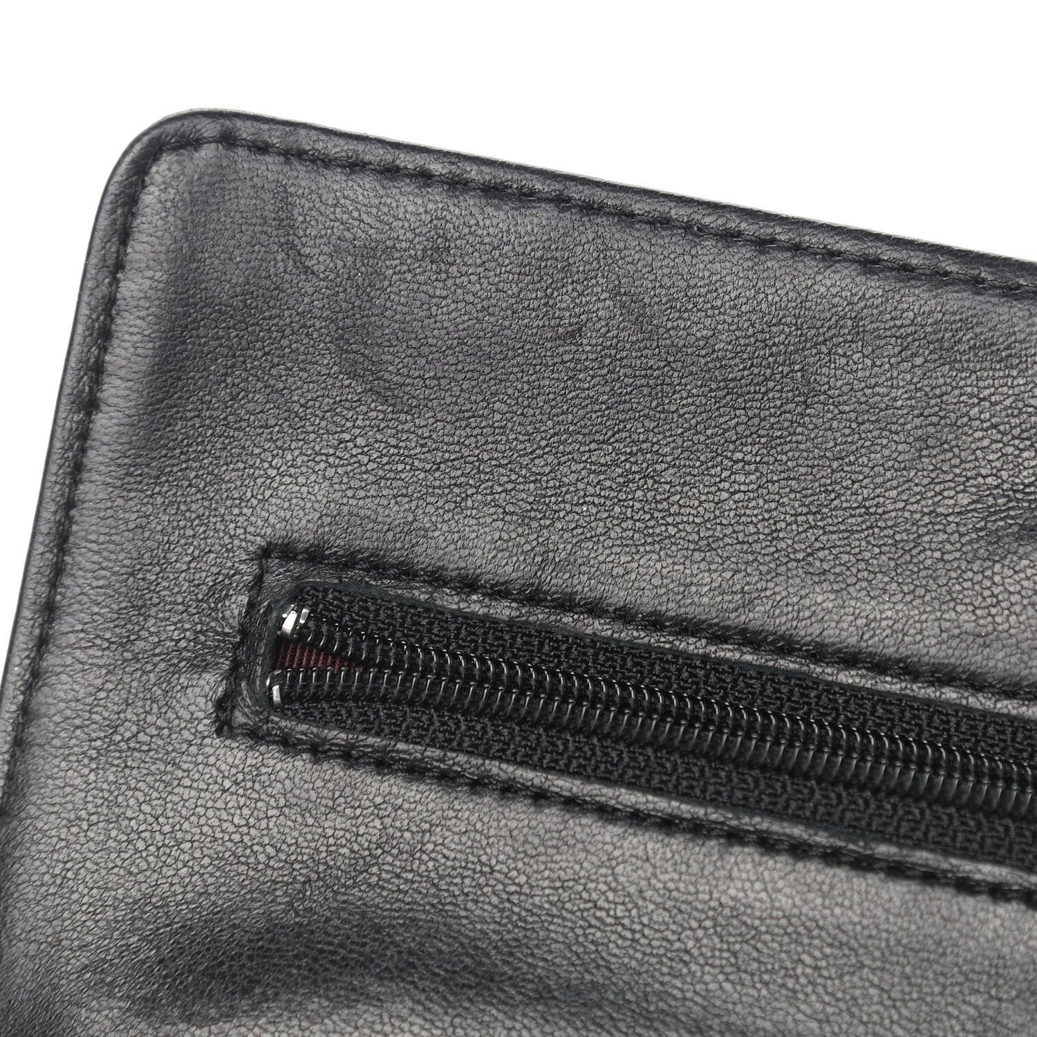 Chanel Lambskin Quilted Wallet On Chain WOC Black 10 of 14