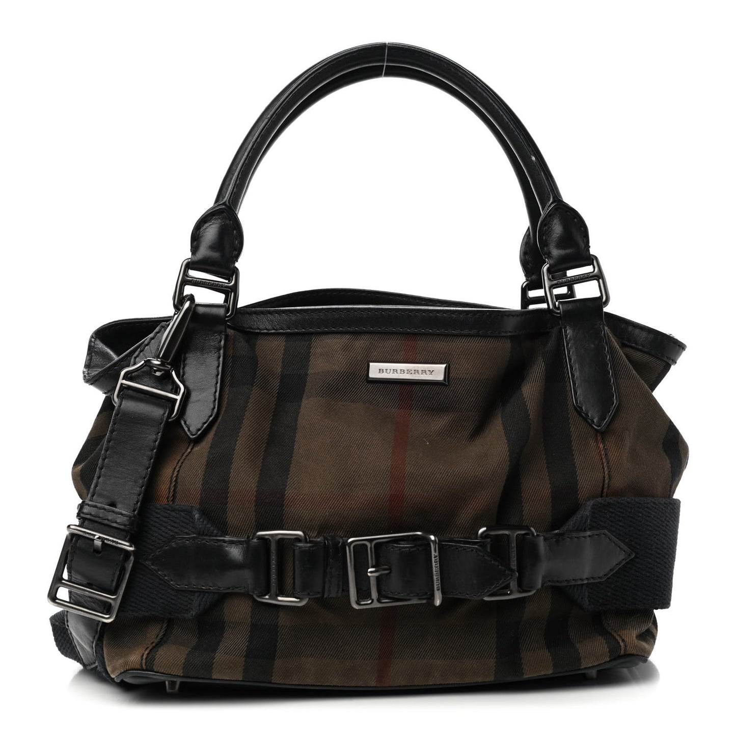 Calfskin House Check Medium Brecon Tote Black