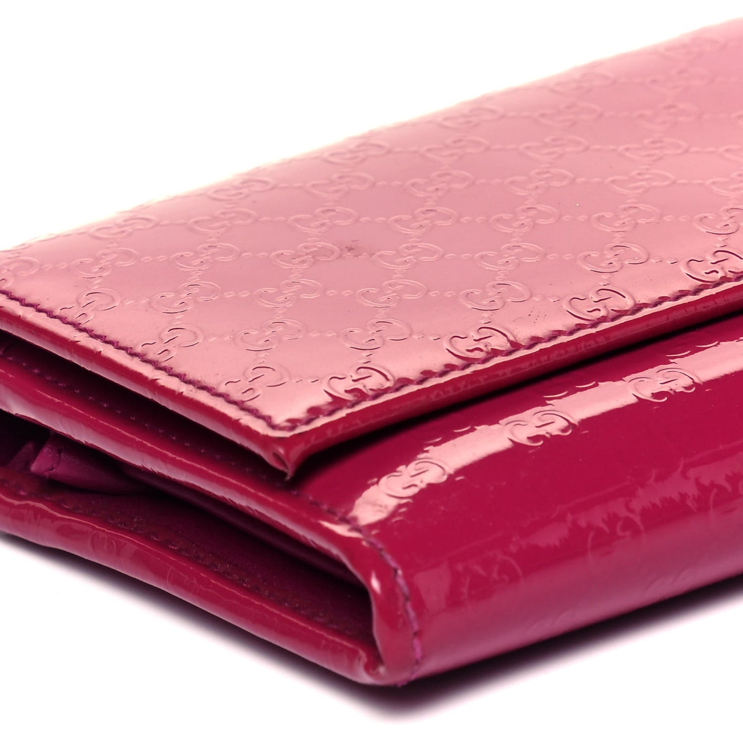 Patent Microguccissima Nice Wallet Bright Bouganville