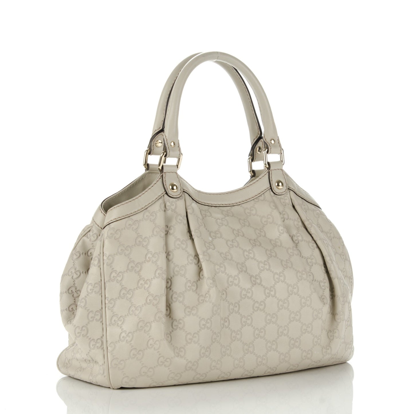 Guccissima Medium Sukey Tote Mystic White