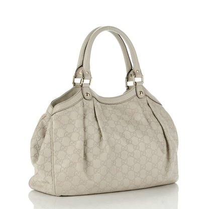 Gucci Guccissima Medium Sukey Tote Mystic White 3 of 11