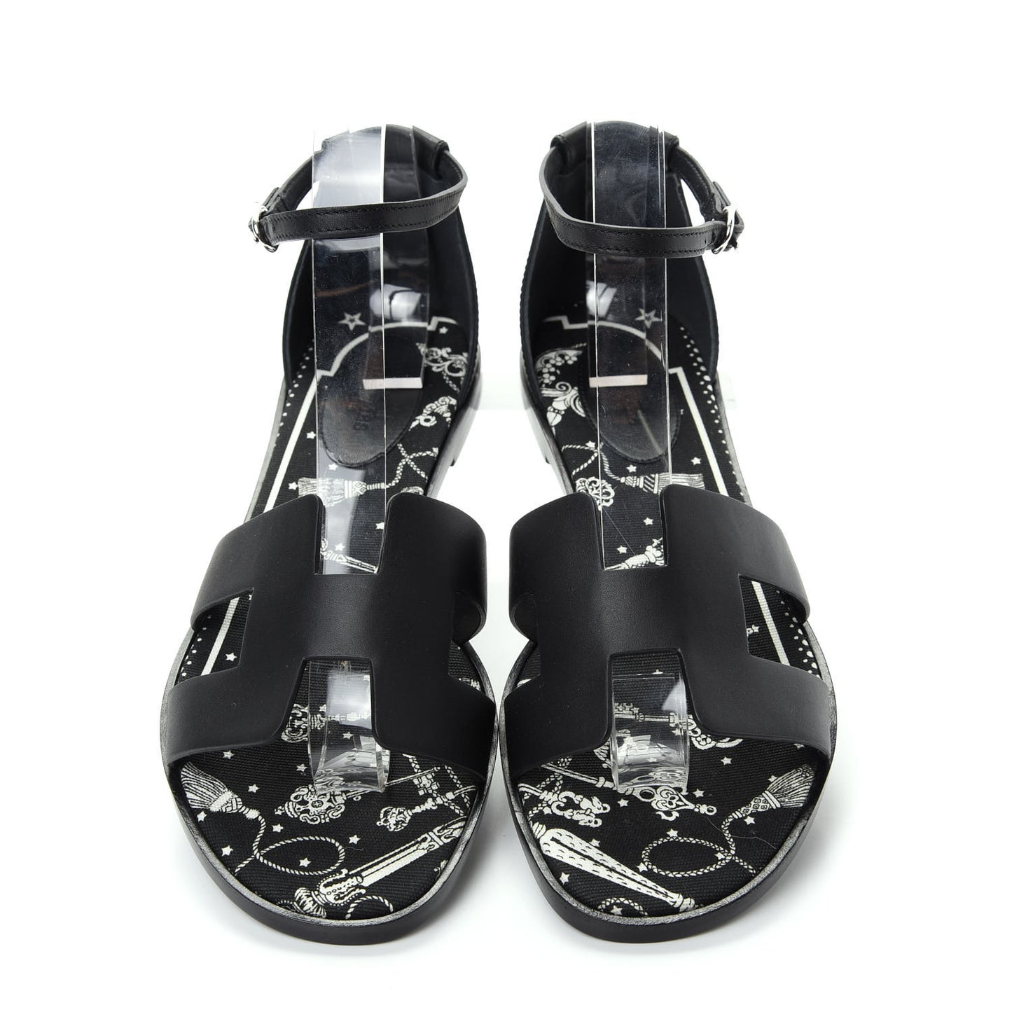 Calfskin Santorini Sandals 38 Black