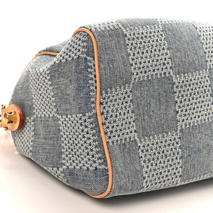 Louis Vuitton Damier Denim 3D Speedy Bandouliere 25 Bleu 8 of 9