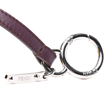 Fendi Shearling Lambskin Calf Hair Apple Bag Charm Bois De Rose Multicolor 4 of 5