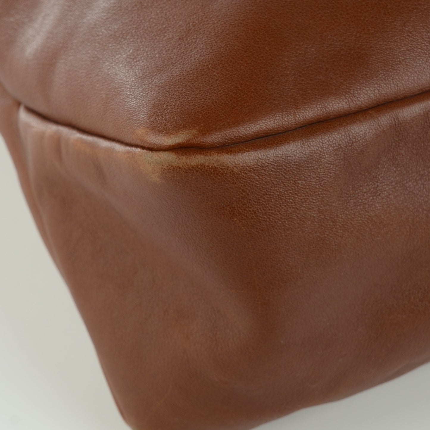 Calfskin Large Horsebit Chain Hobo Brown