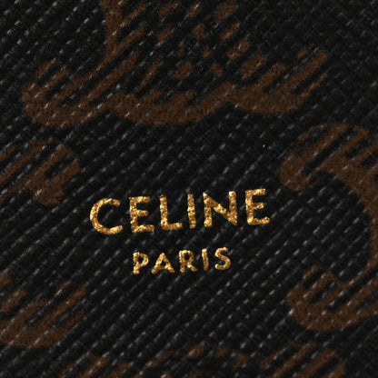 Celine Triomphe Canvas Lambskin Wallet On Strap Tan 6 of 12