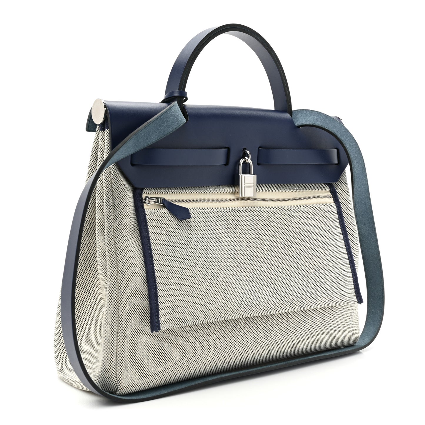 Vache Hunter Toile H Brides de Gala Herbag Zip Retourne 31 PM Bleu De France Ecru Black