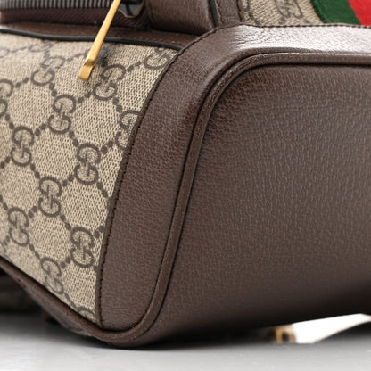Gucci GG Supreme Monogram Calfskin Web Small Ophidia Day BackpacK Beige Ebony New Acero 9 of 10