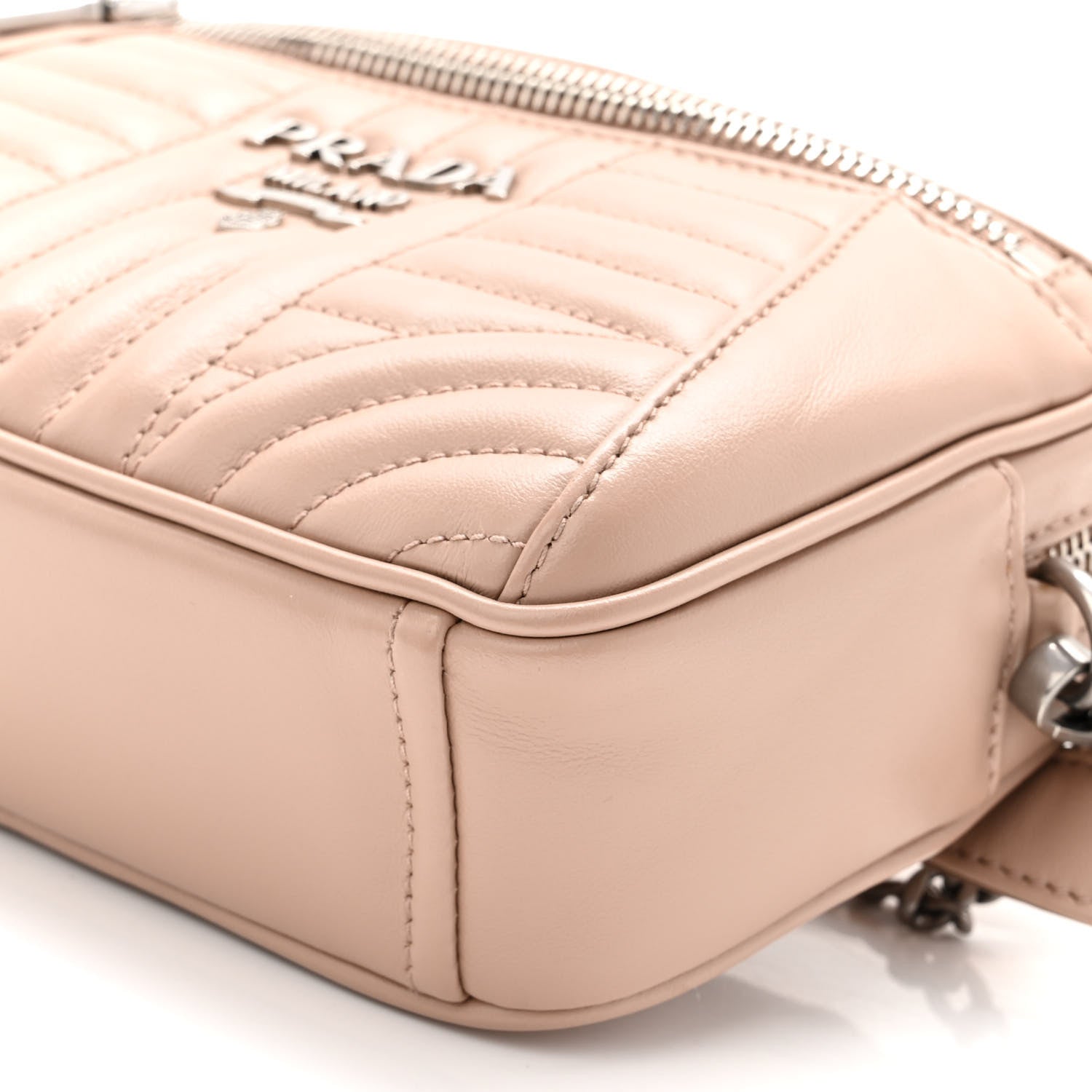 Prada Soft Calfskin Impunture Diagramme Belt Bag Cipria 9 of 10